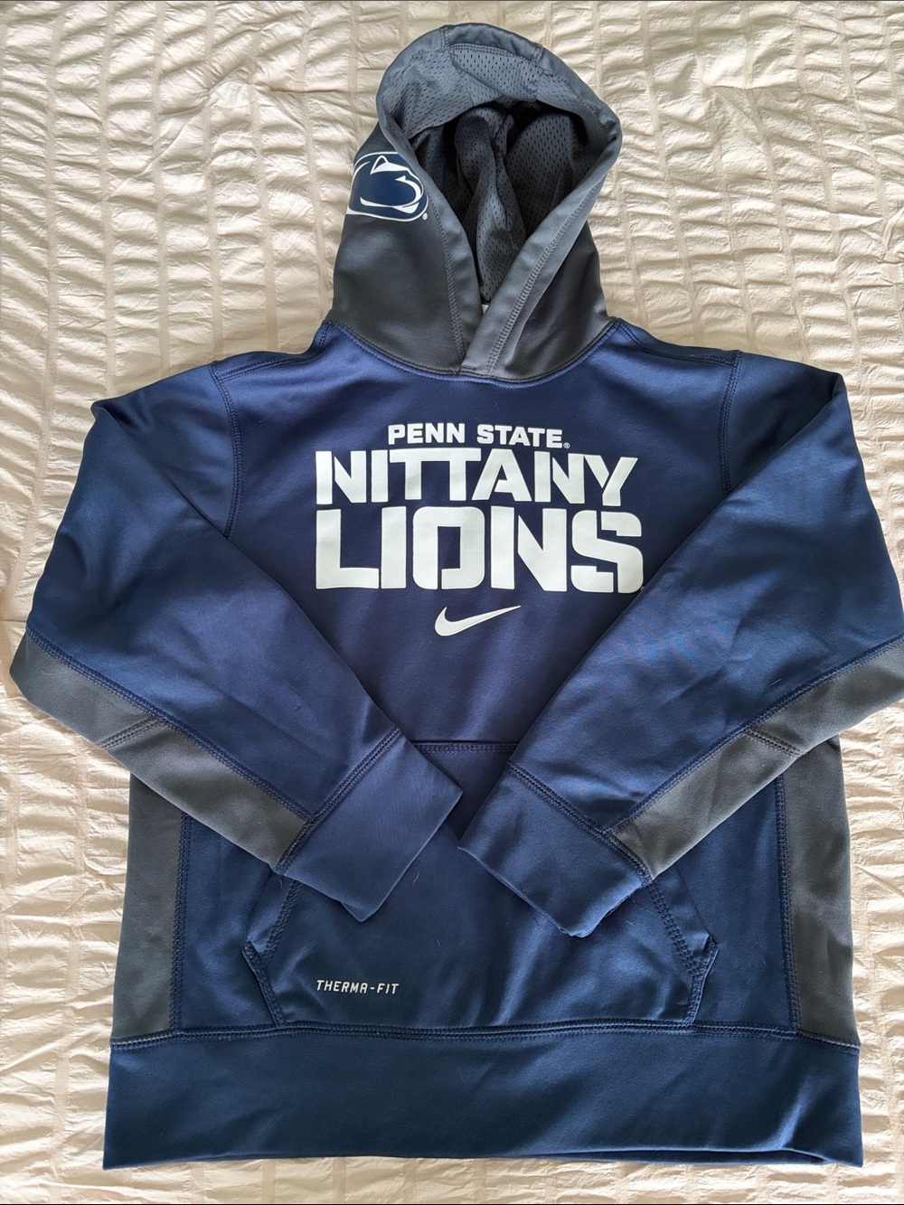 Nike Navy and Gray Penn State Nittany Lions Hoodie(youth)